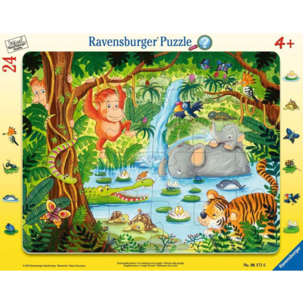 RAVENSBURGER Puzzle Přátelé z džungle 24 dílků 132628