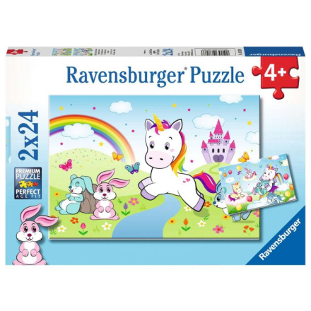 RAVENSBURGER Puzzle Pohádkový jednorožec 2x24 dílků 132642