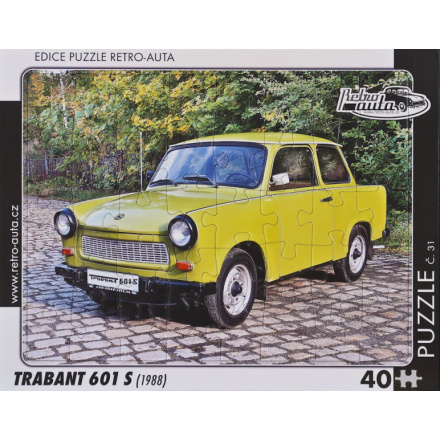 RETRO-AUTA Puzzle č.31 Trabant 601 S (1988) 40 dílků 133625