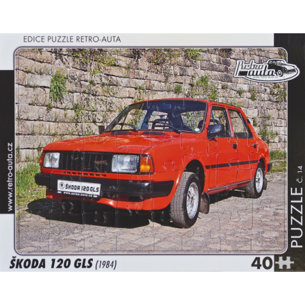 RETRO-AUTA Puzzle č.14 Škoda 120 GLS (1984) 40 dílků 133626