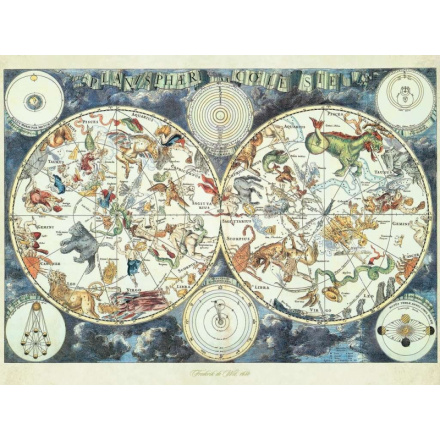 RAVENSBURGER Puzzle Světová mapa fantastických zvířat 1500 dílků 133751