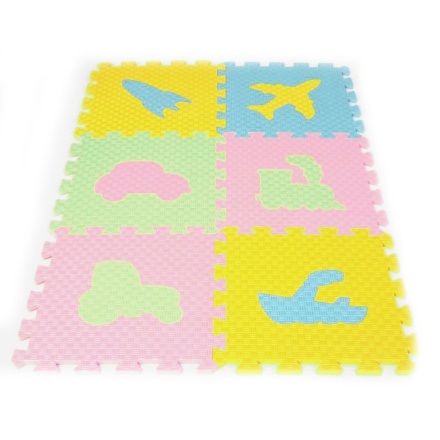 Pěnový koberec v pastelových barvách Doprava 6ks (30x30) 133919