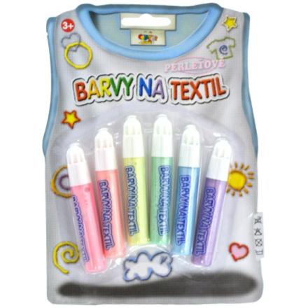 Barvy na textil 6ks - perleťové 134118