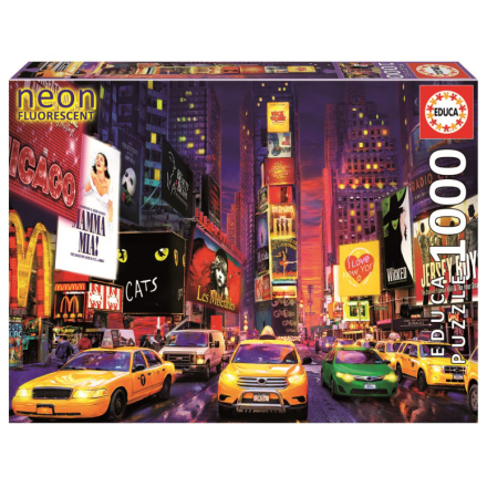 EDUCA Svítící puzzle Times Square, New York 1000 dílků 134683