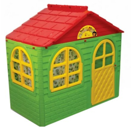 DOLONI Dětský zahradní domeček zeleno-červený (malý) 135016