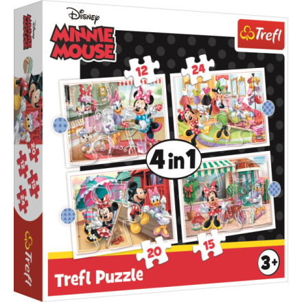 TREFL Puzzle Minnie s přáteli 4v1 (12,15,20,24 dílků) 135477