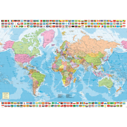 EDUCA Puzzle Politická mapa světa 1500 dílků 135498