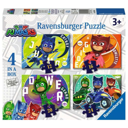 RAVENSBURGER Puzzle Pyžamasky: Do Akce 4v1 (12, 16, 20, 24 dílků) 135606