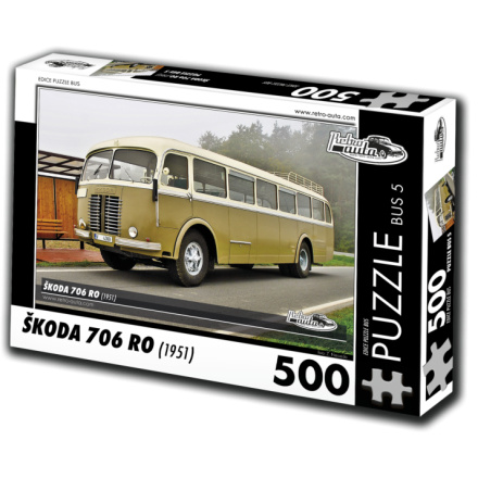 RETRO-AUTA Puzzle BUS č.5 Škoda 706 RO (1951) 500 dílků 135926