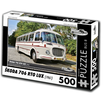 RETRO-AUTA Puzzle BUS č.8 Škoda 706 RTO LUX (1961) 500 dílků 135930