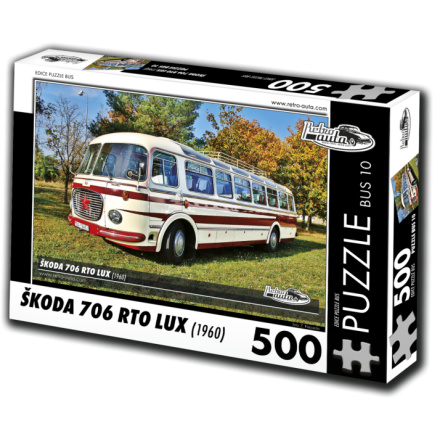 RETRO-AUTA Puzzle BUS č.10 Škoda 706 RTO LUX (1960) 500 dílků 135932