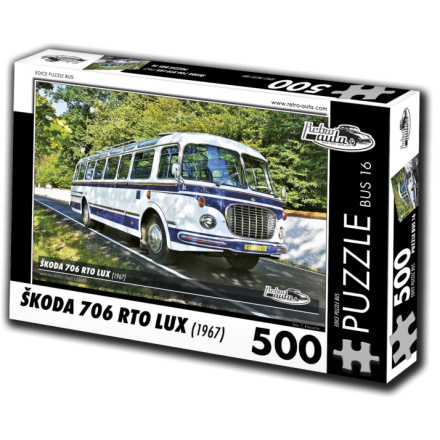RETRO-AUTA Puzzle BUS č.16 Škoda 706 RTO LUX (1967) 500 dílků 135937