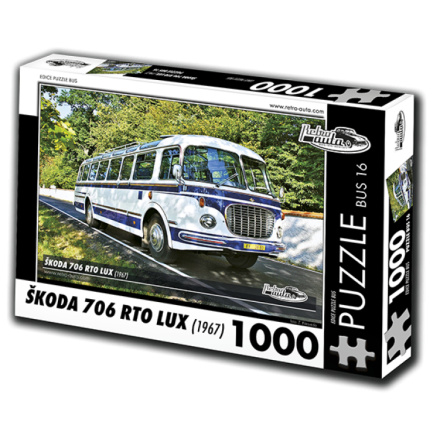 RETRO-AUTA Puzzle BUS č.16 Škoda 706 RTO LUX (1967) 1000 dílků 135950