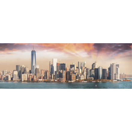 DINO Panoramatické puzzle Manhattan za soumraku, New York 1000 dílků 136362