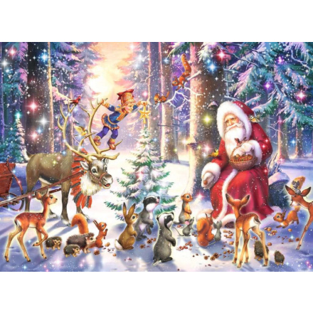 RAVENSBURGER Puzzle Vánoce v lese XXL 100 dílků 136642