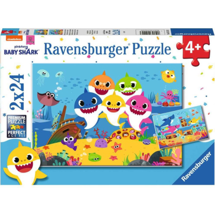 RAVENSBURGER Puzzle Baby Shark 2x24 dílků 136645
