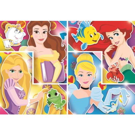 CLEMENTONI Puzzle Disney princezny: S kamarády 104 dílků 136698