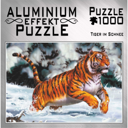M.I.C. Metalické puzzle Tygr ve sněhu 1000 dílků 137258