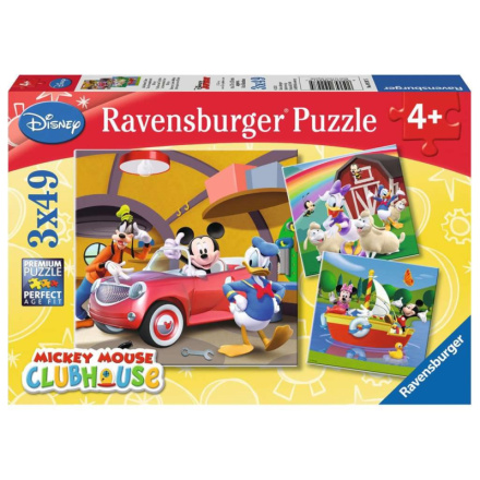 RAVENSBURGER Puzzle Mickeyho klubík 3x49 dílků 1374