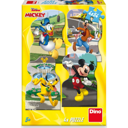 DINO Puzzle Mickey a přátelé ve městě 4x54 dílků 137548