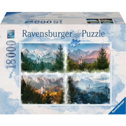 RAVENSBURGER Puzzle Neuschwanstein ve čtyřech ročních obdobích 18000 dílků 138219