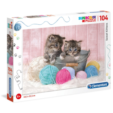 CLEMENTONI Puzzle Roztomilé kočičky 104 dílků 138277