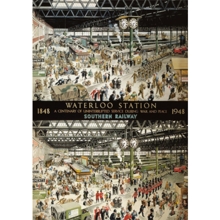 GIBSONS Puzzle Stanice Waterloo v roce 1848 a 1948, 1000 dílků 138309