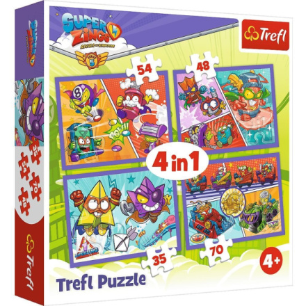 TREFL Puzzle Super Zings S5 4v1 (35,48,54,70 dílků) 138563