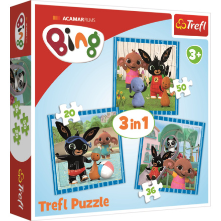 TREFL Puzzle Bing: Zábava s přáteli 3v1 (20,36,50 dílků) 138835