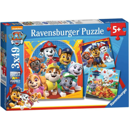 RAVENSBURGER Puzzle Tlapková patrola 3x49 dílků 139007