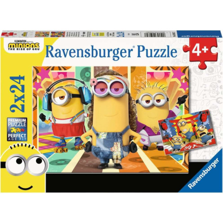 RAVENSBURGER Puzzle Mimoni: Padouch přichází 2x24 dílků 139010