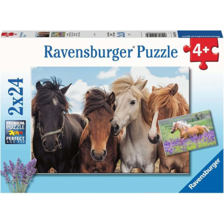 RAVENSBURGER Puzzle Koňská láska 2x24 dílků 139033