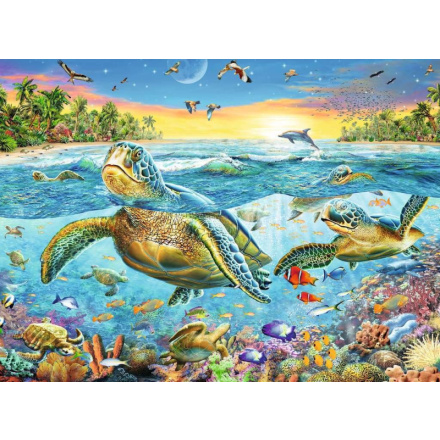 RAVENSBURGER Puzzle Mořské želvy XXL 100 dílků 139073