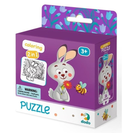 DODO Puzzle s omalovánkou Zajíček 16 dílků 139830