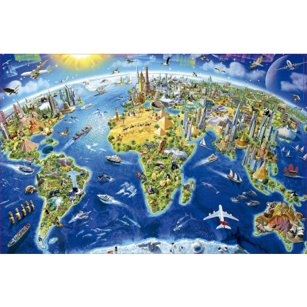 EDUCA Miniaturní puzzle Svět 1000 dílků 140105