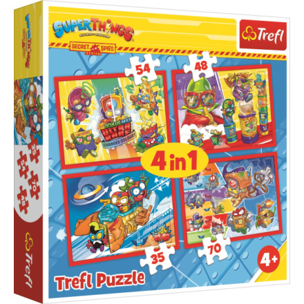 TREFL Puzzle Super Things: Tajní špióni 4v1 (35,48,54,70 dílků) 140417