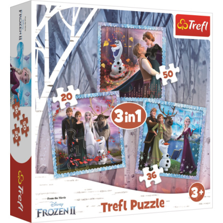 TREFL Puzzle Ledové království 2: Kouzelný příběh 3v1 (20,36,50 dílků) 140420