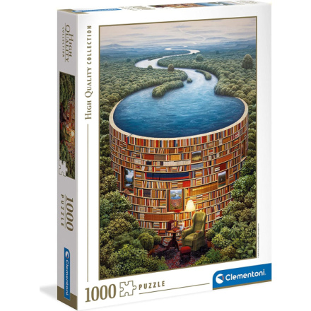 CLEMENTONI Puzzle Přehrada z knih 1000 dílků 140863