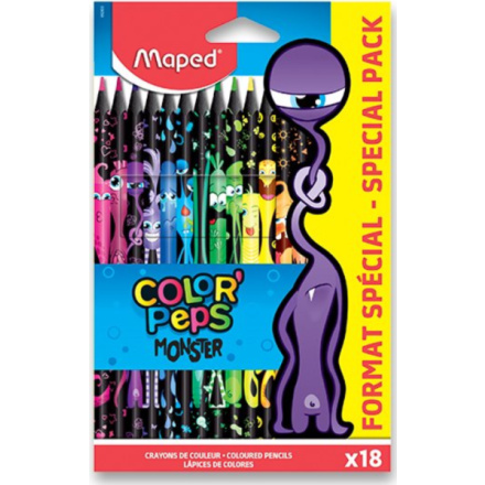 MAPED Pastelky Color'Peps Monster 18ks 141259
