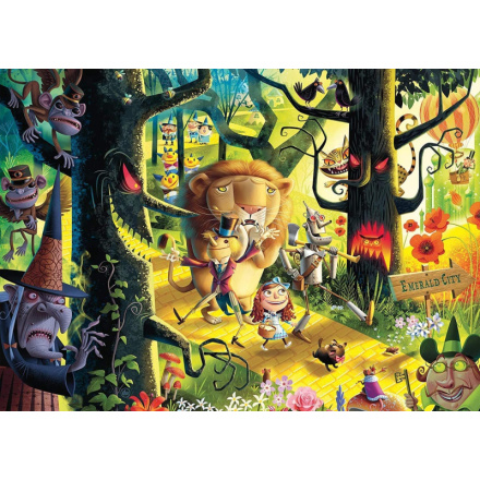 RAVENSBURGER Puzzle Lvi, tygři a medvědi, ó jé! (Čaroděj ze země Oz) 1000 dílků 141500