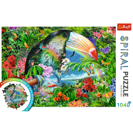 TREFL Spiral puzzle Tropická zvířata 1040 dílků 141640