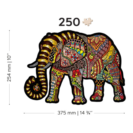 WOODEN CITY Dřevěné puzzle Magický slon 250 dílků EKO 142051