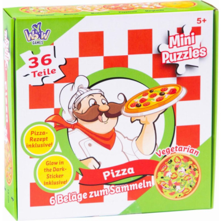 Kulaté puzzle Pizza 36 dílků (mix) 142276
