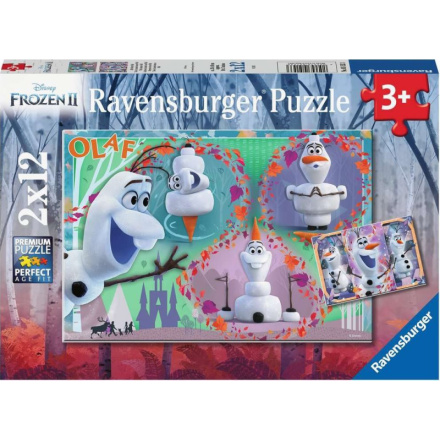RAVENSBURGER Puzzle Ledové království 2: Milující Olaf 2x12 dílků 142926