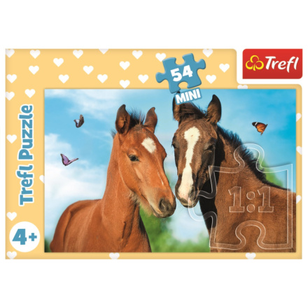 TREFL Puzzle Roztomilá zvířátka: Pár koní 54 dílků 143158