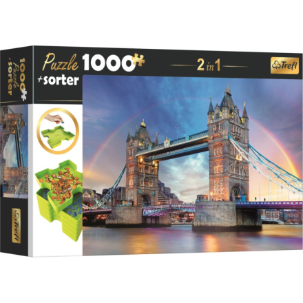 TREFL Puzzle s třídičem 2v1 Tower Bridge, Londýn 1000 dílků 143538