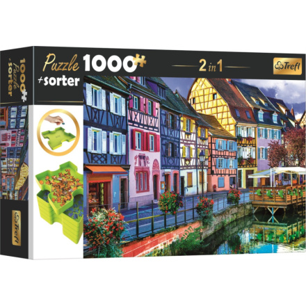 TREFL Puzzle s třídičem 2v1 Colmar, Francie 1000 dílků 143549