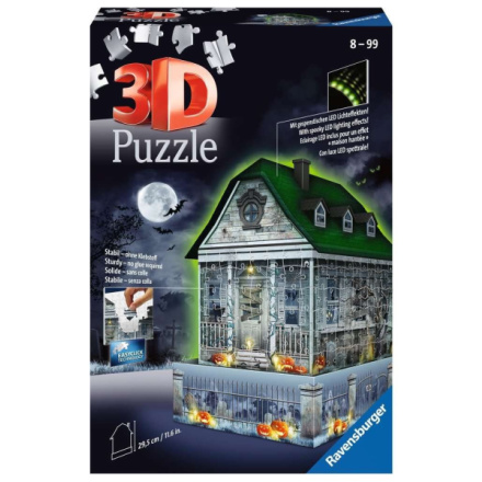 RAVENSBURGER Svítící 3D puzzle Noční edice Strašidelný dům 257 dílků 143563