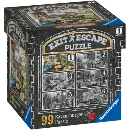 RAVENSBURGER Únikové EXIT puzzle Strašidelné sídlo 1: V kuchyni 99 dílků 143582