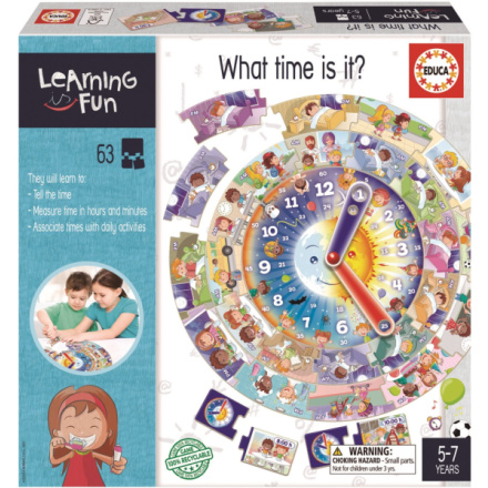 EDUCA Vzdělávací puzzle a hra Learning is Fun: Kolik je hodin? 143700